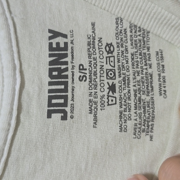 New Journey Band Crew Neck Tee T-Shirt Color Cream Size Small - Picture 3 of 3